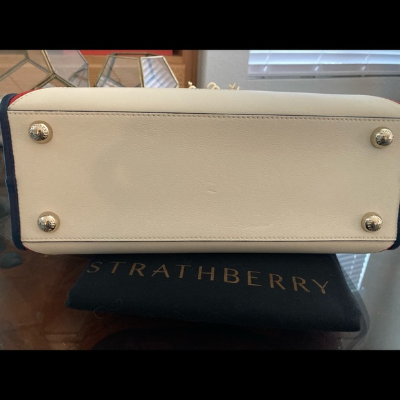 Strathberry Navy, Red, and White Tote Bag - Picture 11 of 16